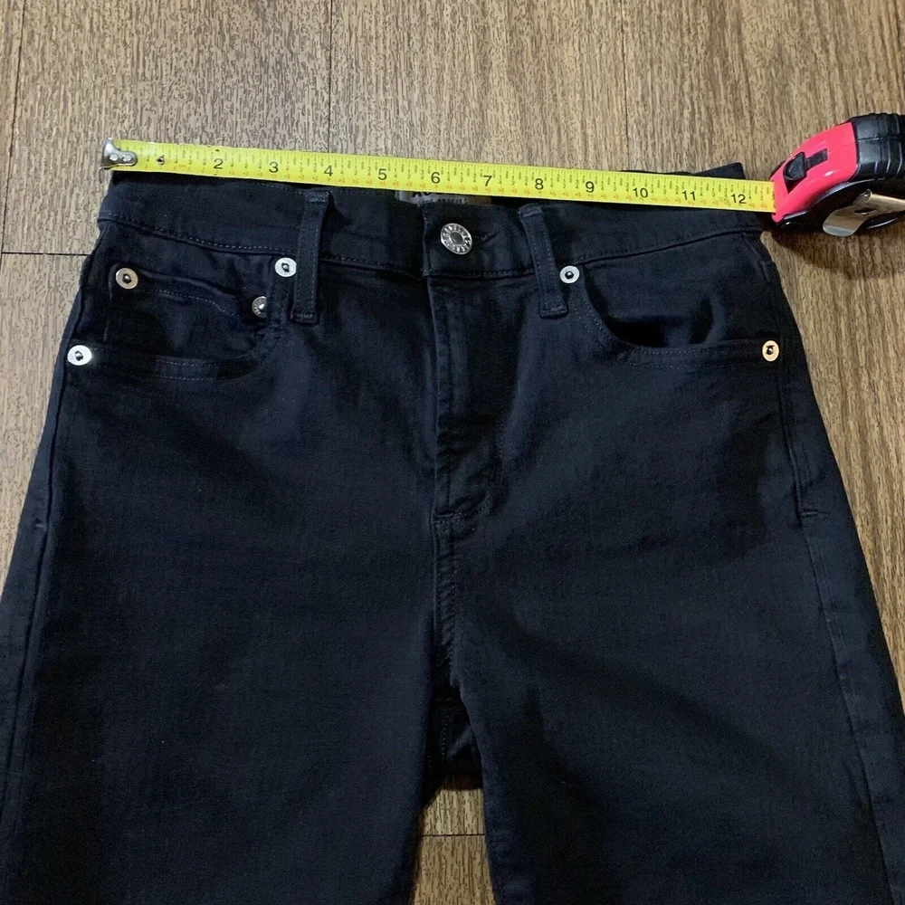 Agolde womans Sophie High Rise Ankle Skinny Jeans Black Size 25
